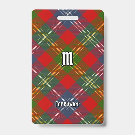 Clan Forrester Tartan Ausweis (Vorderseite)