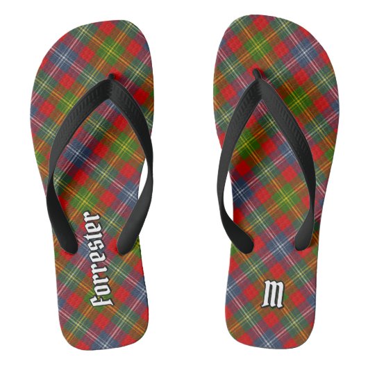 Clan Forrester Tartan Badesandalen (Fußbett)