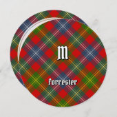 Clan Forrester Tartan Einladung (Vorne/Hinten)