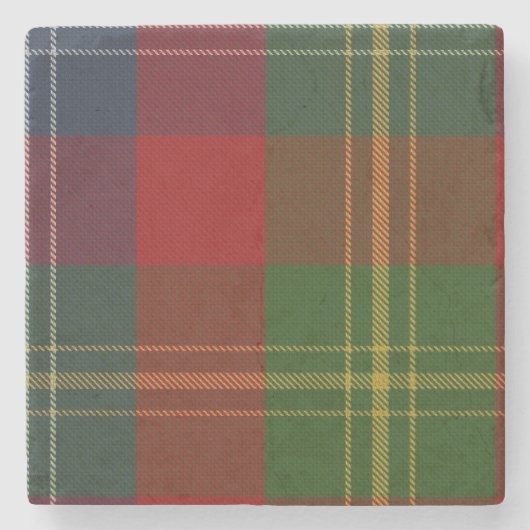 Clan Forrester Tartan-karierter SteinUntersetzer (Vorderseite)