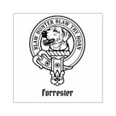 Clan Forrester Wappen Gummistempel (Prägung)