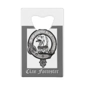 Clan Forrester Wappen Kreditkartenflaschenöffner (Vorderseite)