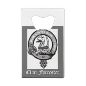 Clan Forrester Wappen Kreditkartenflaschenöffner (Rückseite)