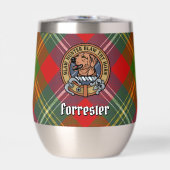 Clan Forrester Wappen über Tartan (Vorderseite)