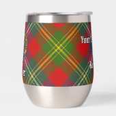 Clan Forrester Wappen über Tartan (Links)