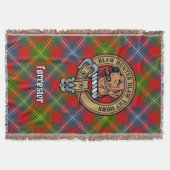 Clan Forrester-Wappen über Tartan Decke (Vorderseite)