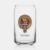 Clan Forrester Wappen über Tartan Dosenglas (Vorderseite)