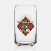 Clan Forrester Wappen über Tartan Dosenglas (Rückseite)