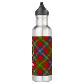 Clan Forrester Wappen über Tartan Edelstahlflasche (Rechts)