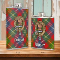 Clan Forrester Wappen über Tartan