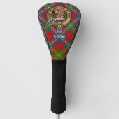 Clan Forrester Wappen über Tartan Golf Headcover (Vorderseite)