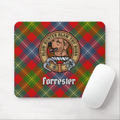 Clan Forrester Wappen über Tartan Mousepad (Mit Mouse)