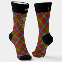 Clan Forrester Wappen über Tartan
