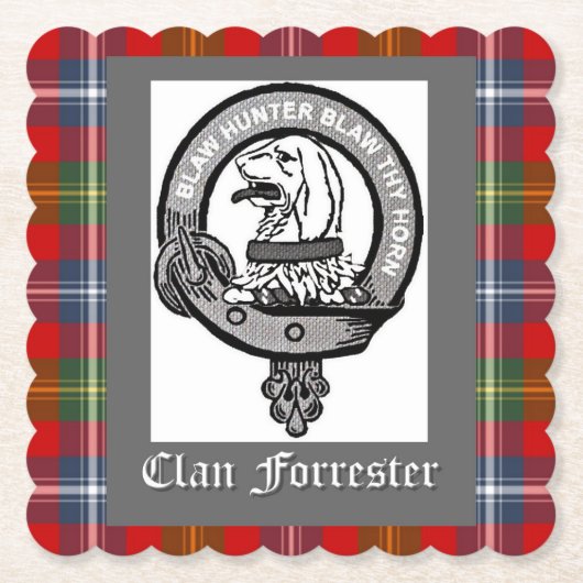 Clan Forrester Wappen Untersetzer (Vorderseite)