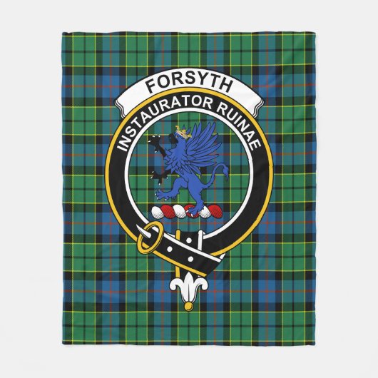 Clan Forsyth Ancient Tartan Kariert Fleecedecke (Vorderseite)