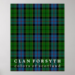 Clan Forsyth Colors of Scotland Tartan Poster