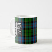 Clan Forsyth Forsythe Letter F Monogram Tartan Kaffeetasse (Vorderseite Links)