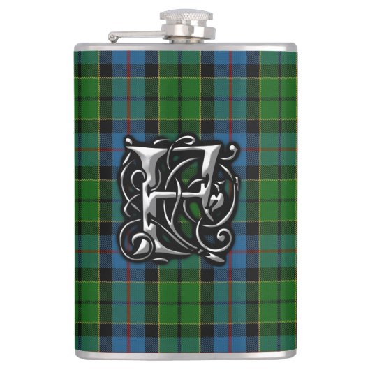 Clan Forsyth Forsythe Tartan-alte Flachmann (Vorderseite)