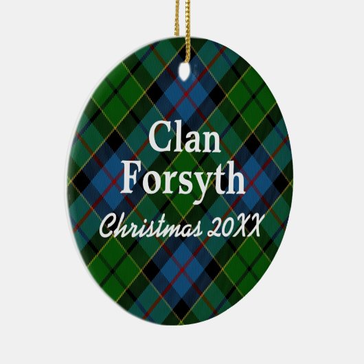 Clan Forsyth Scottish Tartan Keramikornament (Rechts)