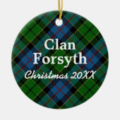 Clan Forsyth Scottish Tartan Keramikornament (Vorne)