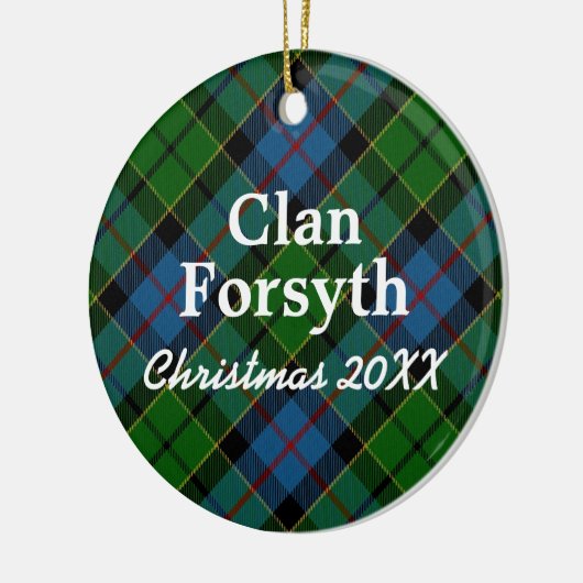 Clan Forsyth Scottish Tartan Keramikornament (Links)