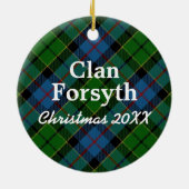 Clan Forsyth Scottish Tartan Keramikornament (Hinten)