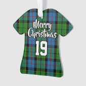 Clan Forsyth Tartan Christmas Jersey Ornament (Vorderseite)