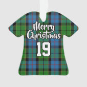 Clan Forsyth Tartan Christmas Jersey Ornament (Vorderseite)
