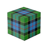 Clan Forsyth Tartan House Blessing Würfel (Rückseite Schrägansicht)