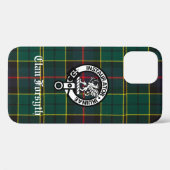 Clan Forsyth Wappen Abzeichen und Tartan Case-Mate iPhone Hülle (Rückseite (Horizontal))