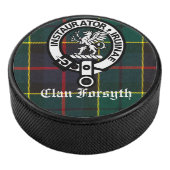 Clan Forsyth Wappen Abzeichen und Tartan Eishockey Puck (3/4)