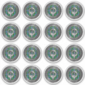 Clan Forsyth Wappen & Tartan Knot Aufkleber (Vorderseite)