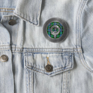 Clan Forsyth Wappen & Tartan Knot Button