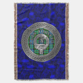 Clan Forsyth Wappen & Tartan Knot Decke (Vorderseite Vertikal)