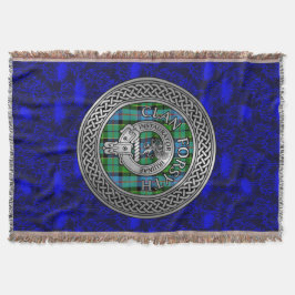 Clan Forsyth Wappen & Tartan Knot Decke