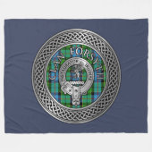 Clan Forsyth Wappen & Tartan Knot Fleecedecke (Vorderseite (Horizontal))