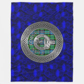 Clan Forsyth Wappen & Tartan Knot Fleecedecke (Vorderseite)
