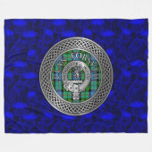 Clan Forsyth Wappen & Tartan Knot Fleecedecke (Vorderseite (Horizontal))