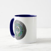 Clan Forsyth Wappen & Tartan Knot Tasse (Vorderseite Links)