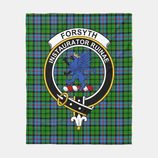 Clan Forsythn Tartan Kariert Fleecedecke (Vorderseite)