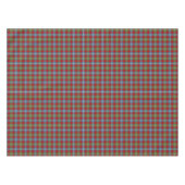 Clan Foster Light Blue und Red Scottish Tartan Tischdecke (Vorderseite (Horizontal))