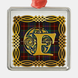Clan Fraser alte Tartan-Tasse Silbernes Ornament