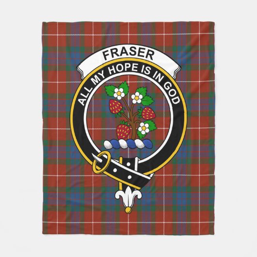 Clan Fraser Ancient Tartan Kariert Fleecedecke (Vorderseite)