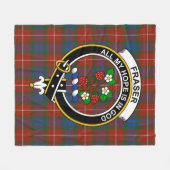 Clan Fraser Ancient Tartan Kariert Fleecedecke (Vorderseite (Horizontal))