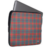 Clan Fraser Ancient Tartan Mit Monogramm Laptopschutzhülle (Vorne Rechts)