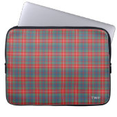 Clan Fraser Ancient Tartan Mit Monogramm Laptopschutzhülle (Vorderseite)