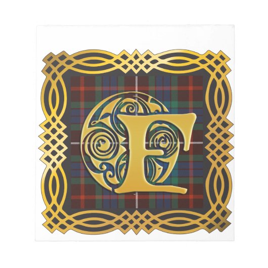 Clan Fraser Ancient Tartan Tasse Notizblock (Vorderseite)