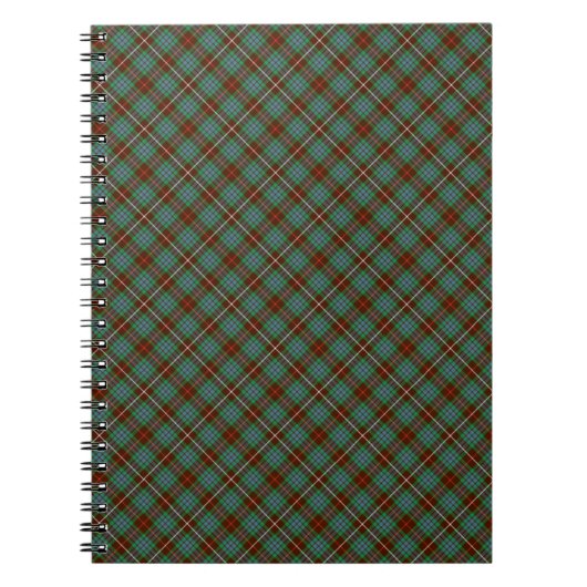 Clan Fraser Brown und Green Hunting Tartan Notizblock (Vorderseite)