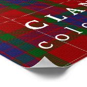 Clan Fraser Colors of Scotland Tartan Poster (Ecke)