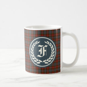 Clan Fraser des Lovat Wiedergabetartan-Monogramms Kaffeetasse